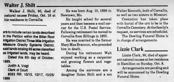 Clipping from Ravalli Republic